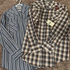 Ely Cattleman Pearl Snap Western Shirts XXL